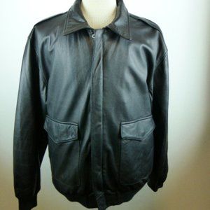 JOSEPH BARRY black lamb Leather AVIATOR JACKET xl